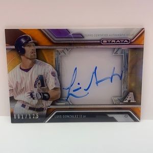 2016 Topps Strata Luis Gonzalez Diamondbacks Auto 01/125 #SALG ((MISC9)